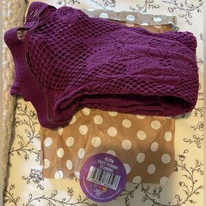 Snag Tights in "Bloom", Figgy Pudding, Stunning, EUC